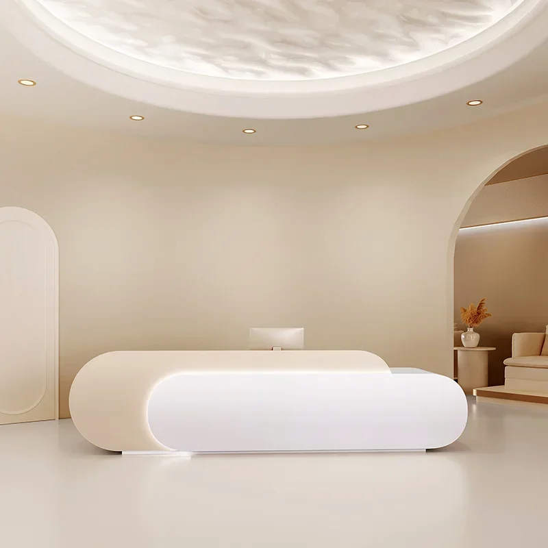 Office Furniture Store - Krem Tarzı Güzellik Salonu Resepsiyon Masaları