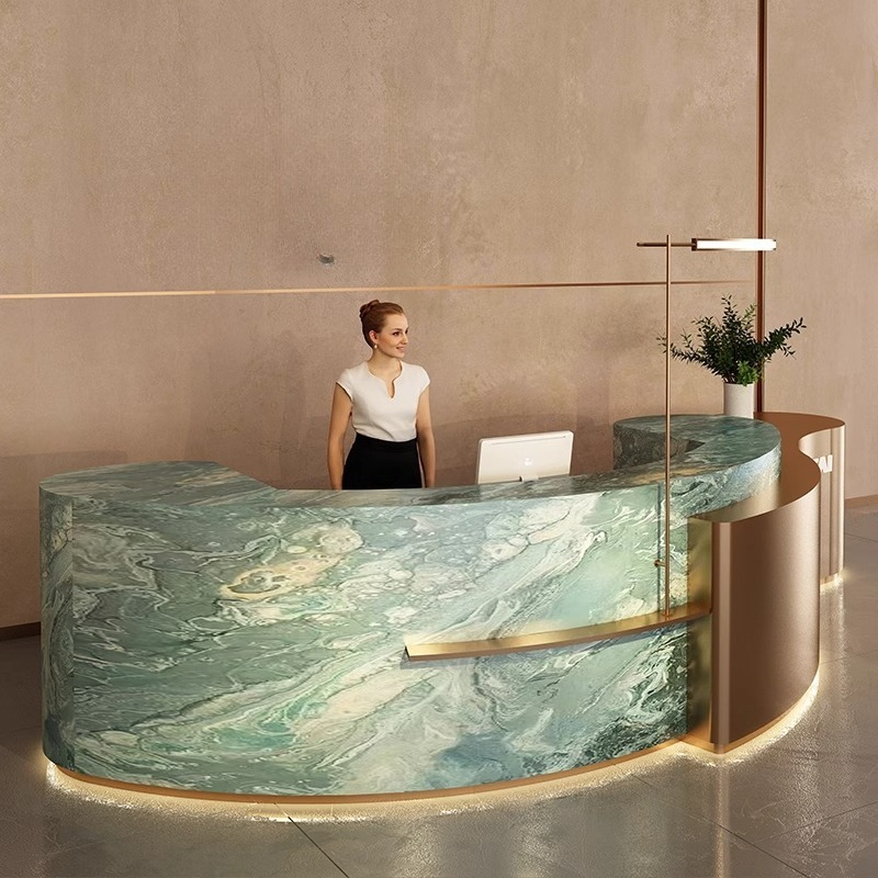 Office Furniture Services - Otel Minimalist Resepsiyon Masaları Tasarımı Endüstriyel