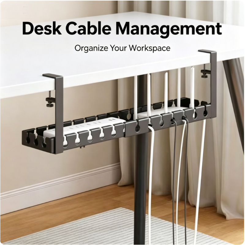 Cable Tray Under Desk - Masa Altı Teleskopik Depolama Rafı Metal