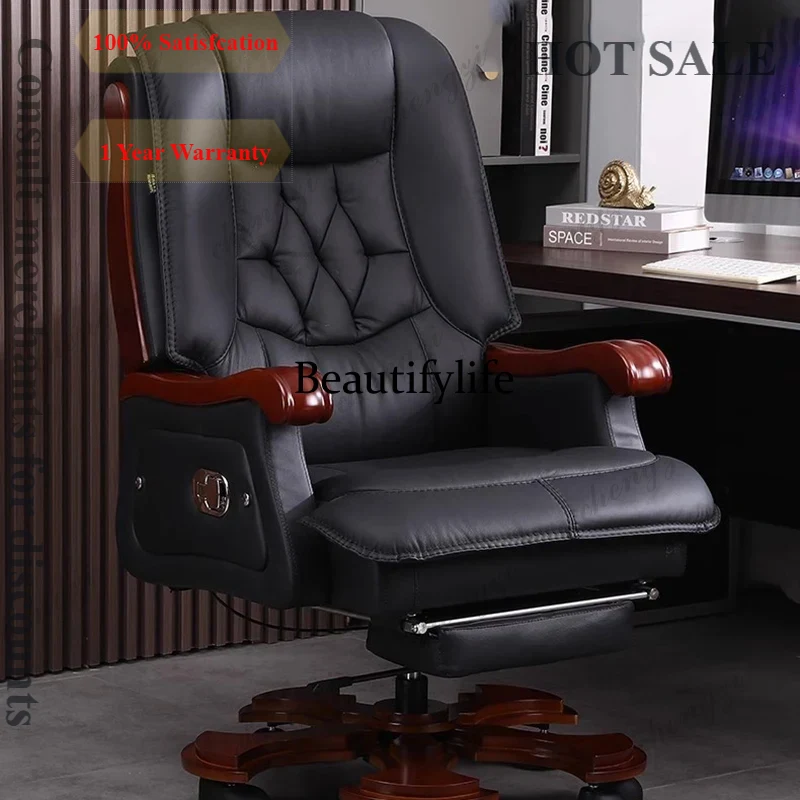 Office Furniture First - R134 Deri Sandalye Birinci Katman Sığır