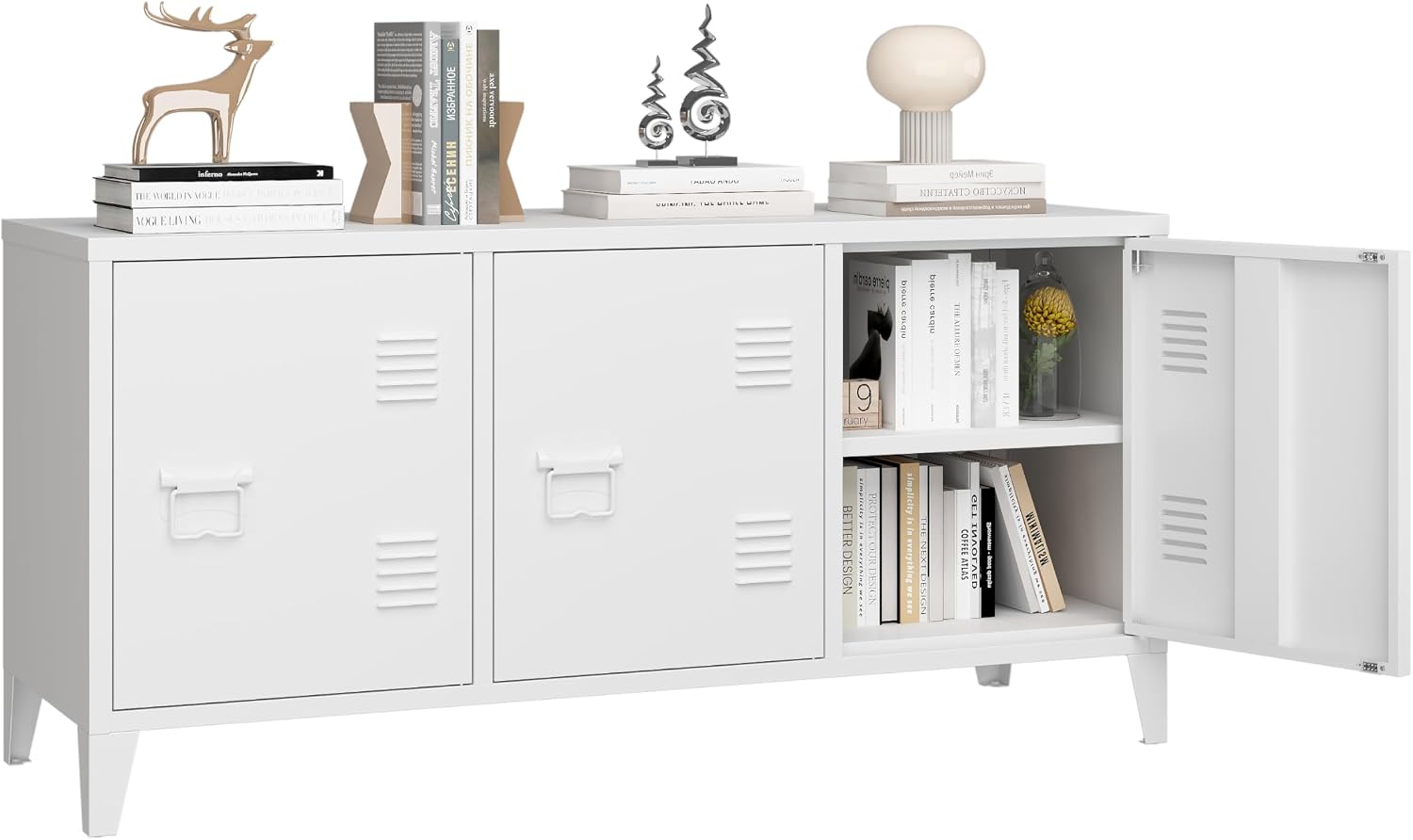 Office Furniture Credenza - Modern TV Sehpası Eğlence Merkezi, Üç