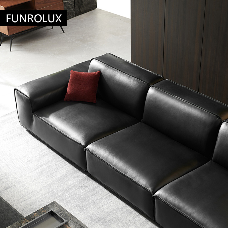 Büyük Siyah Inek Deri Kanepe O - Office Furniture First incelemesi ve fiyatı