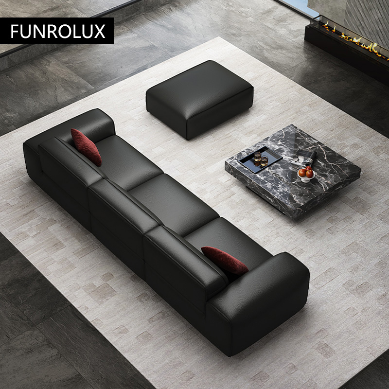 Büyük Siyah Inek Deri Kanepe O - Office Furniture First incelemesi ve fiyatı