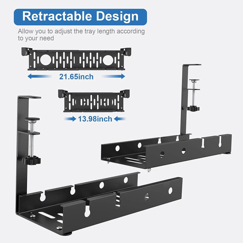 Delme Gerektirmeyen Uzatılabil - Cable Tray Under Desk incelemesi ve fiyatı